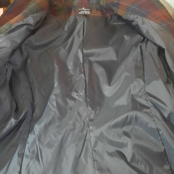 Alanni by DonnyBrook Womens Zip Front Plaid Lined Wool Blend Jacket Size 8 - Picture 3 of 6